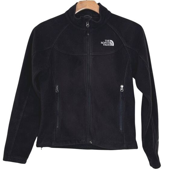 The North Face woman's black fleece zip up jacket size small - Picture 1 of 6